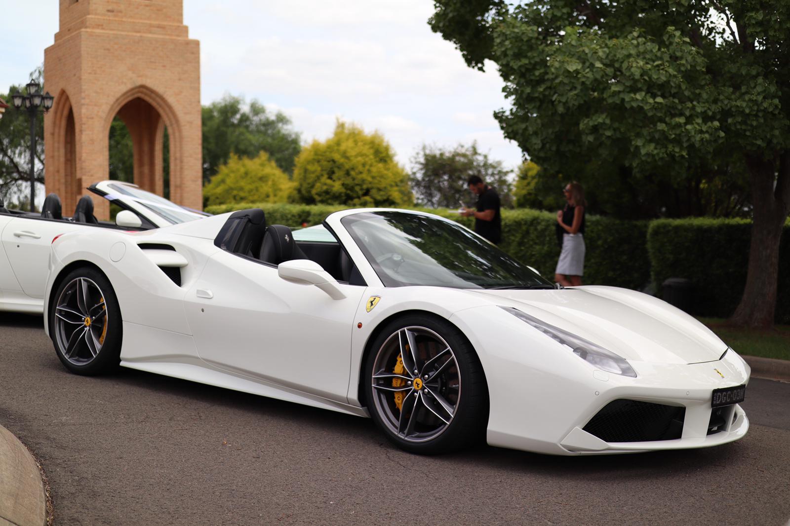 Ferrari 488 Convertible Grooms Transfers Wedding Car Hire in Sydney